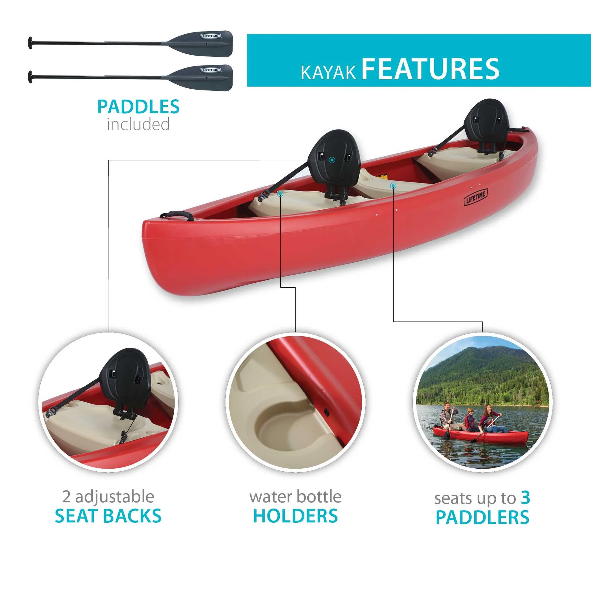Kodiak 13 Ft Canoe, Red (90658)